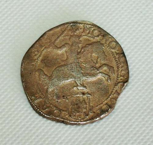 *EAST INDIA COMPANY , MEERENSTEYN* 1664 LARGE SILVER RIDER DUCANTOON SHIPWRECK COIN