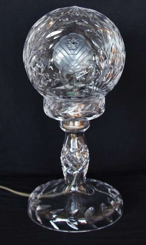 *ROSE CUT*RARE LARGE GENUINE ROSE CUT CRYSTAL LAMP IN WORKING CONDITION - VALUE R3500