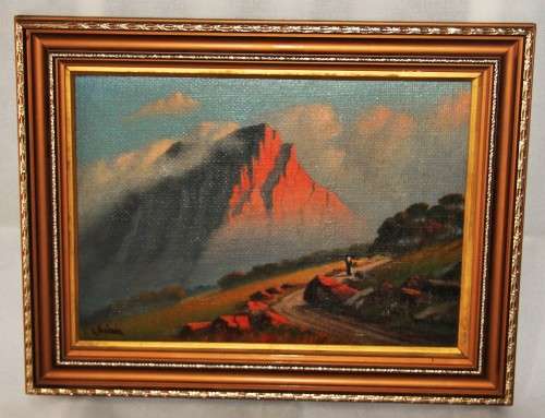 *C.SHRUBSOLE*SCARCE EARLY OIL PAINTING BY 20TH C SOUTH AFRICAN ARTIST CHARLES SHRUBSOLE-VALUE R12K