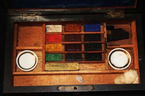 *DRAUGHTSMAN*ANTIQUE DRAUGTSMAN DRAWING SET OF TOOLS IN ORIGINAL BOX - VALUE R2850