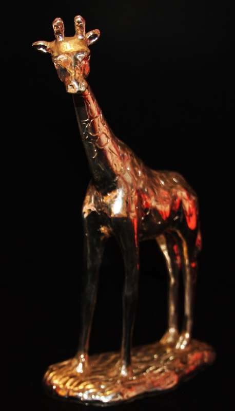 *AFRISILVER*WOW!!STERLING SILVER WAX FILLED AFRISILVER GIRAFFE FIGURINE - VALUE R2750.00