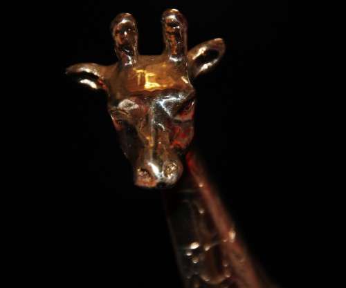 *AFRISILVER*WOW!!STERLING SILVER WAX FILLED AFRISILVER GIRAFFE FIGURINE - VALUE R2750.00