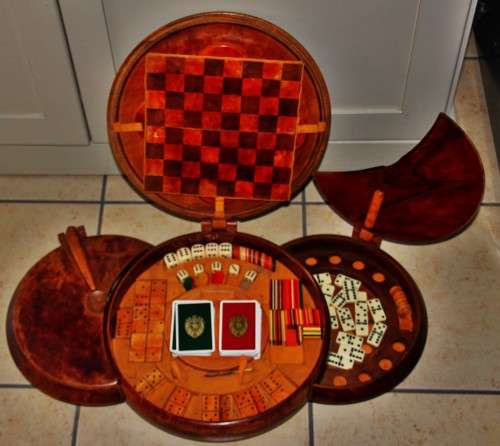 *GAMES*WOW! HUGE!! ANTIQUE WOODEN COMPEDIUM GAMES BOX , SCARCE !!!! UNUSUAL !!! VALUE R12750.00