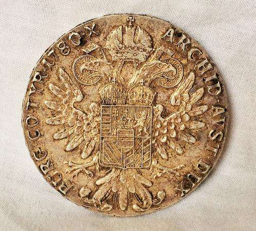 SUPER OLD LARGE SOLID SILVER COIN DATED 1780 ! 100 % AUTHENTIC ! 28 GRAMS