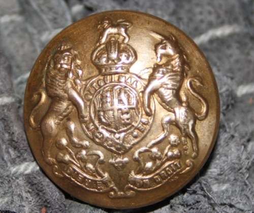 British King's Crown Military Button