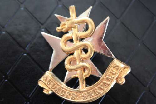 SADF SA Medical Services Bi-Metal Cap/Beret Badge