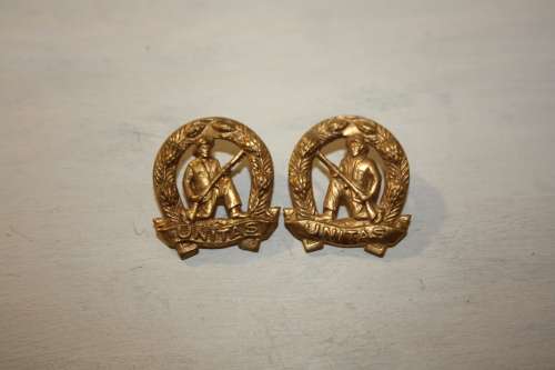 SADF Commando Brass Collar Badges
