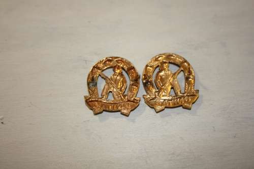 SADF Commando Brass Collar Badges