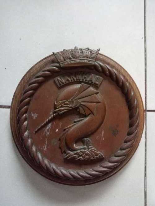 HMS Narwal Brass Plaque