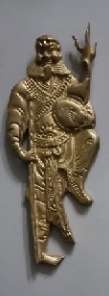 Vintage Brass Oriental Wall Hanging Figurines