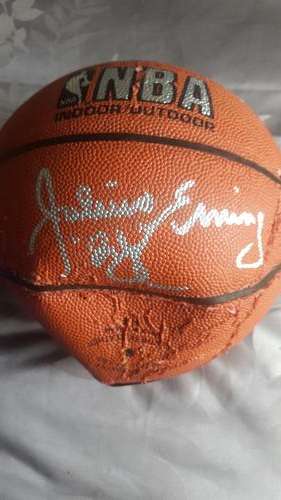 Signed basketball by the legend Dr J/Julius Erving