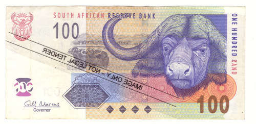 GILL MARCUS 1st ISSUE R100 DOUBLE AA SOUTH AFRICAN BANK NOTE