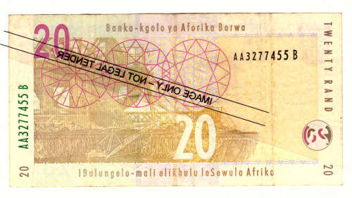 GILL MARCUS 1st ISSUE R20 DOUBLE AA SOUTH AFRICAN BANK NOTE