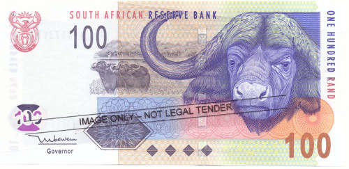 T T MBOWENI ONE HUNDRED RAND SOUTH AFRICAN BANK NOTE 2nd ISSUE DOUBLE AA SERIES