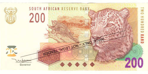 T T MBOWENI R200 RAND SOUTH AFRICAN BANK NOTE 2nd ISSUE DOUBLE AA