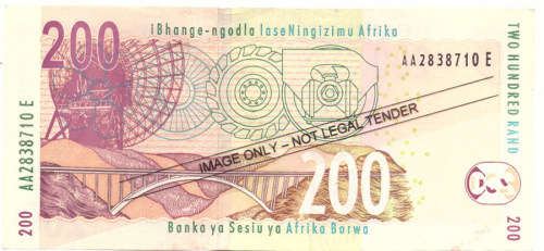 T T MBOWENI R200 RAND SOUTH AFRICAN BANK NOTE 2nd ISSUE DOUBLE AA