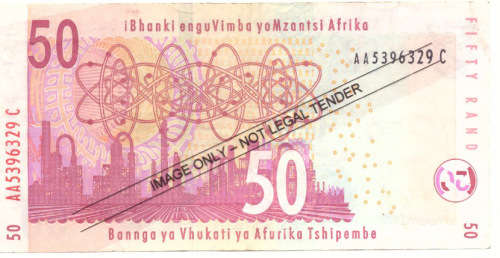 T T MBOWENI R50 RAND SOUTH AFRICAN BANK NOTE 2nd ISSUE DOUBLE AA