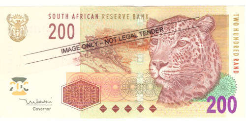 T T MBOWENI R200 RAND SOUTH AFRICAN BANK NOTE 2nd ISSUE DOUBLE AA
