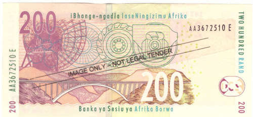 T T MBOWENI R200 RAND SOUTH AFRICAN BANK NOTE 2nd ISSUE DOUBLE AA