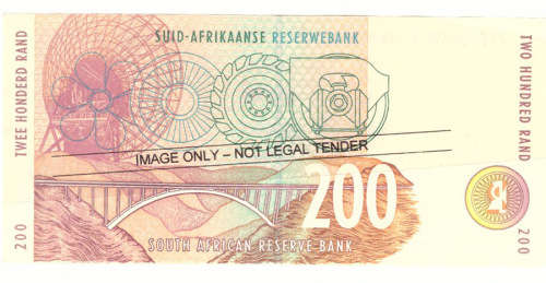 T T MBOWENI R200 RAND SOUTH AFRICAN BANK NOTE 1st ISSUE DOUBLE AA