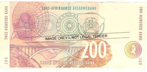 T T MBOWENI R200 RAND SOUTH AFRICAN BANK NOTE 1st ISSUE DOUBLE AA