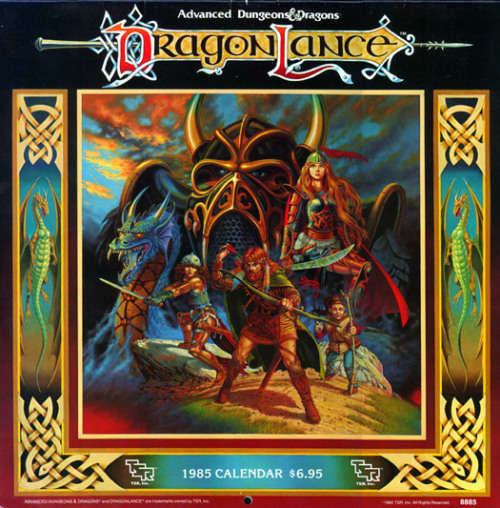 1985 Dragon Lance Calandar