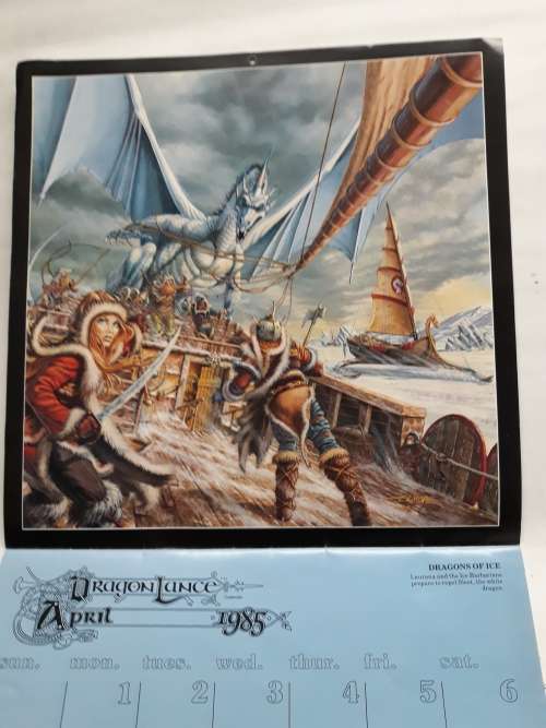 1985 Dragon Lance Calandar