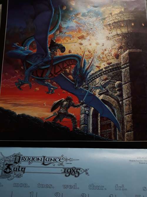 1985 Dragon Lance Calandar