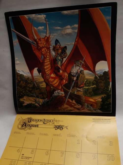 1985 Dragon Lance Calandar