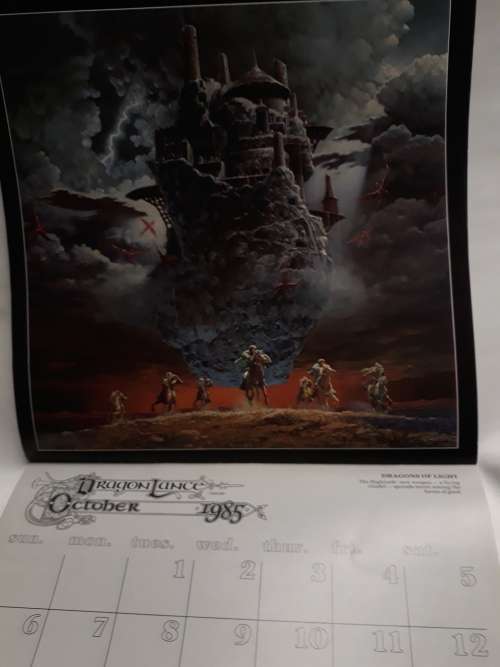 1985 Dragon Lance Calandar