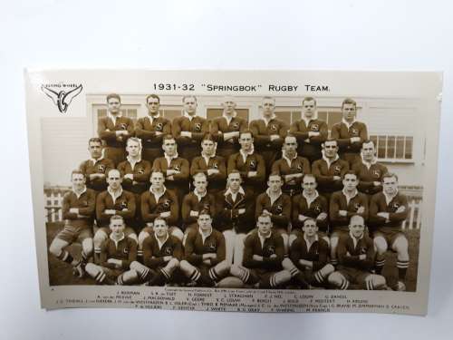 Post Card 1931-32 Springbok Rugby team