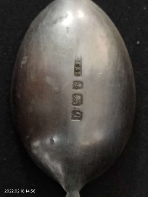Vintage hallmarked silver spoon.