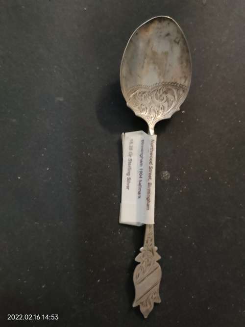 Vintage hallmark silver sugar spoon