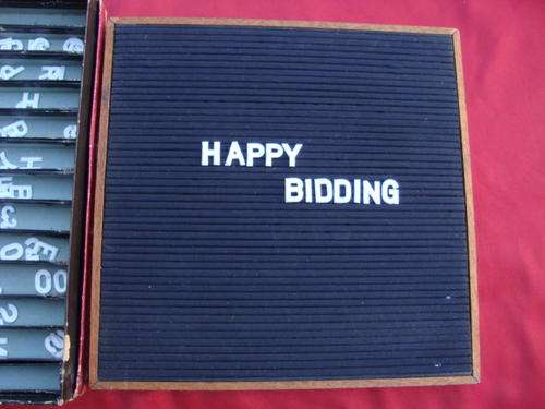 SMALL BULLETIN BOARD AND LETTERS