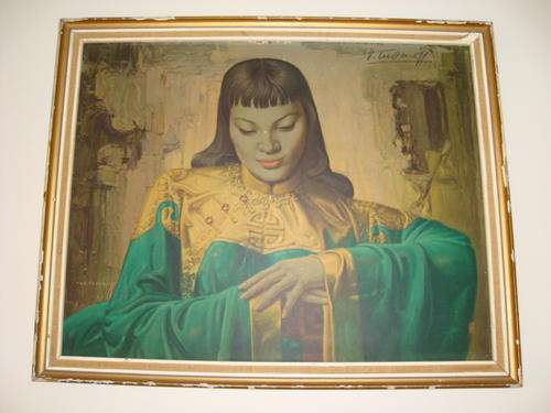 TRETCHIKOFF FRAMED "LADY OF ORIENT" SIGNED PRINT