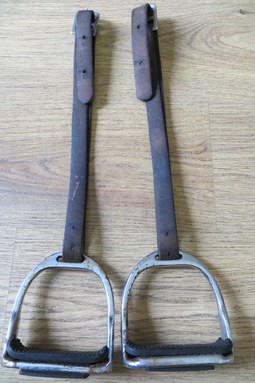 Stubben Horse riding Stirrups (Genuine Leather Straps included)