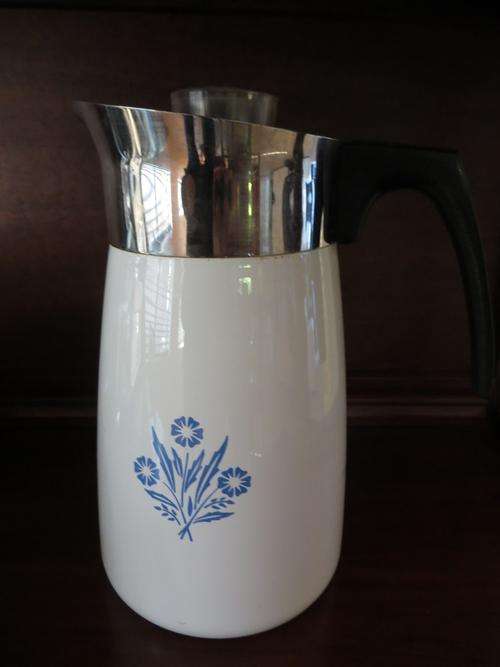 Vintage Corning Ware 10 Cup Stove Top Percolator Coffee Pot
