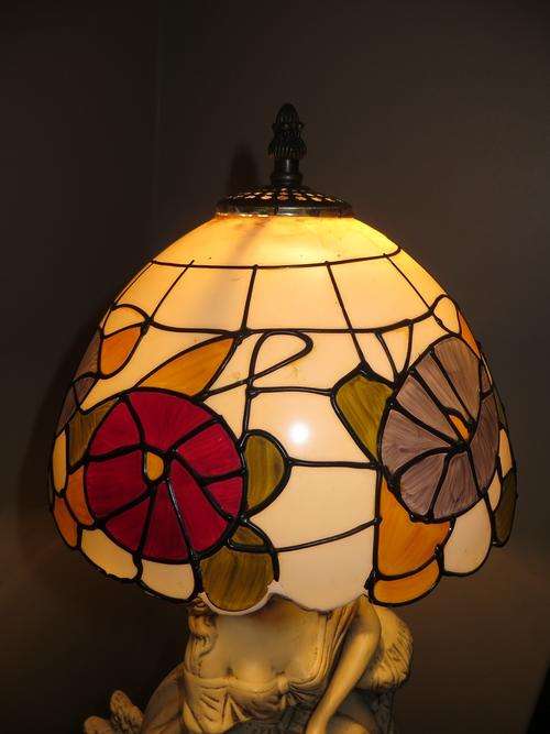 TIFFANY STYLE RESIN PLASTIC LAMP SHADE