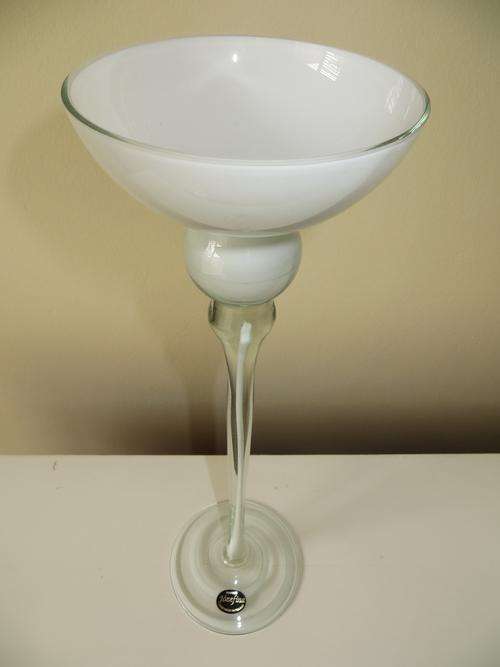 Jozefina Krosno glass candle holder (mouthblown/handmade in Krosno Poland)