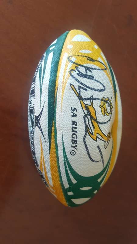 Os du Randt Signed Rugby Ball