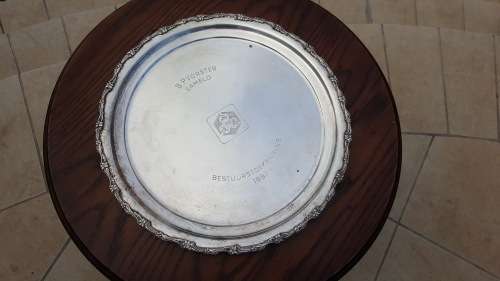 Silverplated Round Serving Tray Designed by President Plate