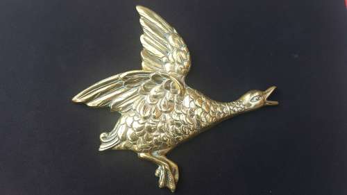 Vintage large Lombard Wall Hanging Brass Duck