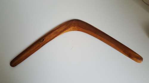 LARGE VINTAGE WOODEN BOOMERANG