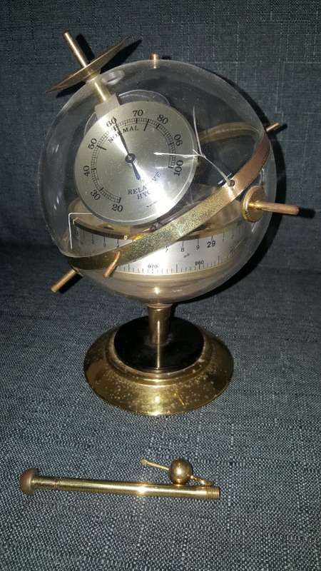 Vintage Weather Station Barometer and Thermometer West Germany