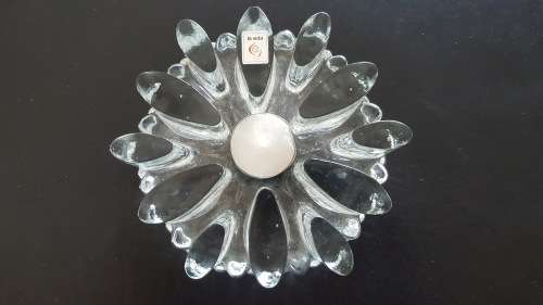 Vintage LA VIDA GERMANY Crystal Ice VOTIVE CANDLE HOLDER PLATE WARMER