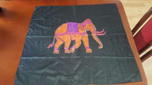 100% THAI SILK SCARVE WITH ELEPHANT PATTERN/DESIGN