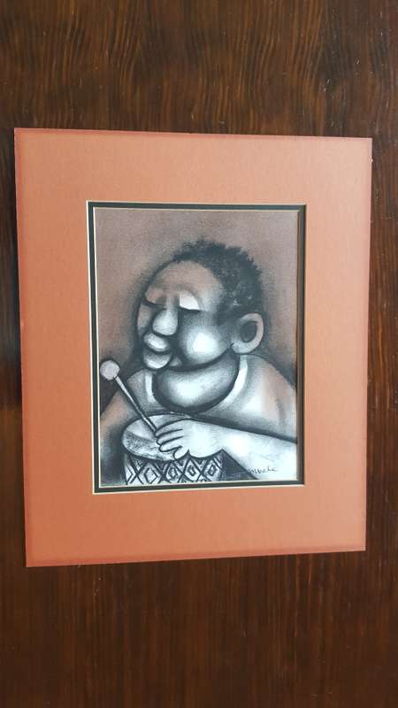 Vintage ORIGINAL David Mbele Painting/Drawing