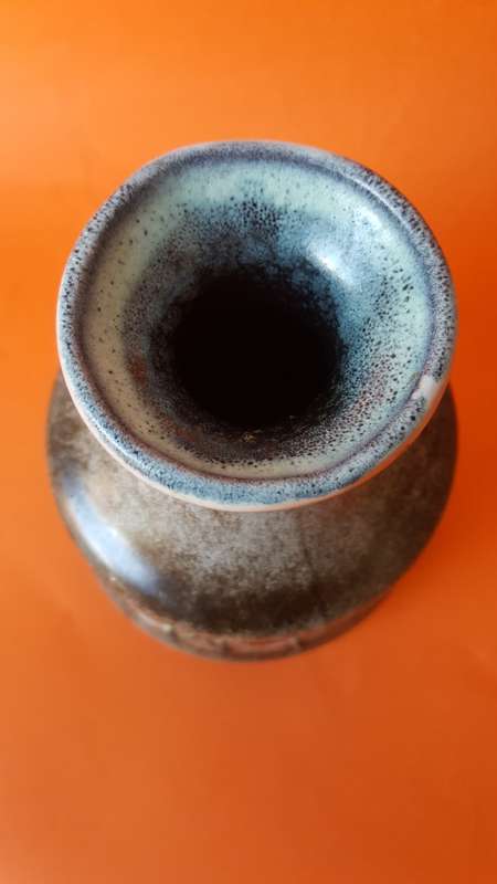 VINTAGE RETRO ORANGE GERMANY POTTERY VASE/PITCHER