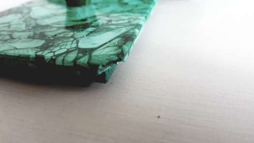 Beautiful Vintage green stone malachite trinket/Jewellery box