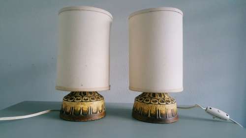 PAIR OF RETRO MID-CENTURY MODERN TABLE LAMPS